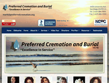 Tablet Screenshot of preferredcremation.org